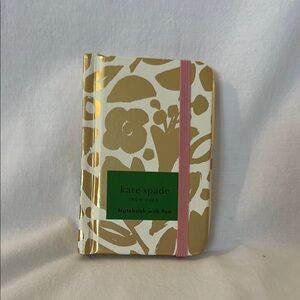 Kate Spade Gold Floral Notebook with Pen